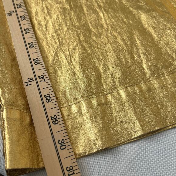 Rabens Saloner INJA Midas Gold Linen Wide Leg Pants Size L - Picture 6 of 14